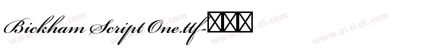 Bickham Script One.ttf字体转换